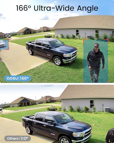 aosu 2K Add-on Camera, Requires WirelessCam/SolarCam aosuBase (NOT Doorbell Base Station), Up to 4 Cameras Can be Connected to 1 aosuBase - style: Add-on-Cam