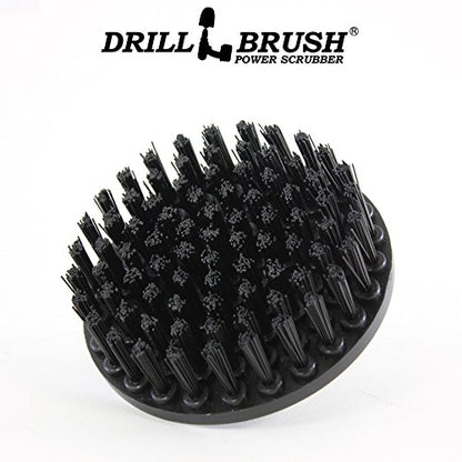 Industrial Cleaning Supplies: 5-Inch Flat Black Ultra Stiff Bristles Spin Brush - Electric Spin Scrubber BBQ Grill Brush for Deep Cleaning - Rust Removal - Power Cleaning Brush - Garage Floor Scrubber