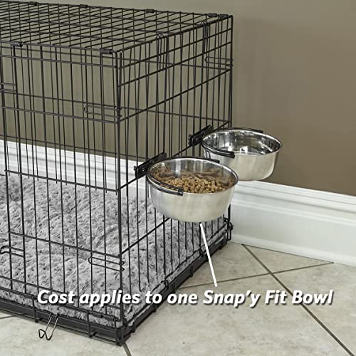 Midwest Stainless Steel Snap'y Fit Water and Feed Bowl 10 oz
