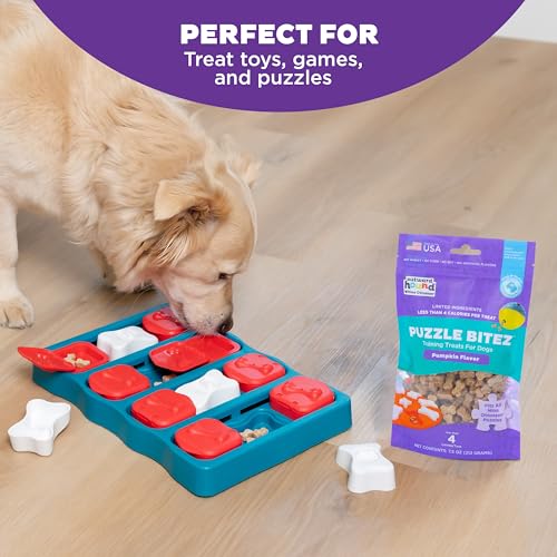Outward Hound by Nina Ottosson Puzzle Bitez USA Made Dog Treats, Pumpkin Flavor, Bite-Sized Training Reward and Interactive Puzzle Toy Treats, 7.5oz - size: 7.5 Ounce (Pack of 1), style: Pumpkin