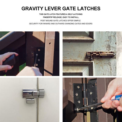 Heavy Duty Pin Lock Door Buckle Gate Latch for Metal and Wooden Gates with Safety for Pets and Babies Easy Installation Outdoor Gate Hardware