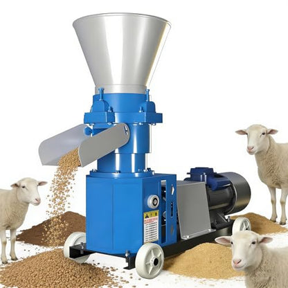 Animal Feed Pelletizer,Animal Pellet Feed Mill Grinder Maker Machine, Pellet Fodder Press for Farm Chicken Cow, for Farms and Feed Mills (4mm) - size: 4mm