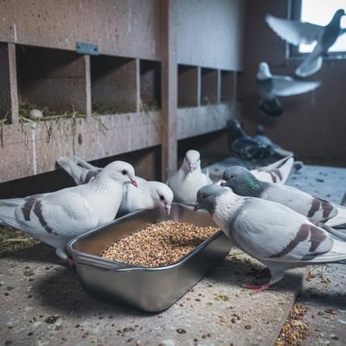 2 Pack Heavy Duty Metal Chicken Feeder Trough Water Feeder Large Capacity Feed Pan Trough Bucket with Handle for Chicken Duck Pig Deer Poultry Livestock