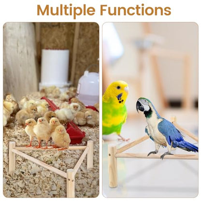 Chicken Strong Wooden Roosting Bar, Strong Roosting Bar for Brooder, Chick Wooden Perch 16.5 × 6.2 Inch Training Chicken Stand Toy for Bird Parrots Macaw