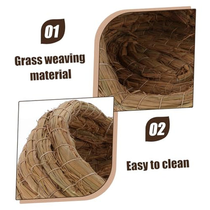 2pcs Chicken Nesting Boxes Straw Woven Bed Coop Pad for Hens Natural Pet House Laying Nest for Chicks