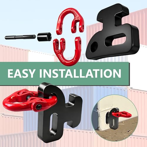 Heavy Duty Container Chain Bridle Hooks with Butterfly Clamps - Loading Hooks for Shipping Containers - Durable Steel Construction - 2-Pack