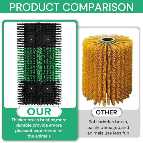 4pcs Upgraded XL Livestock Scratching Brush with 32 Screws – Large Cattle and Horse Grooming Brush, Itch Relief for Horses,Sheep, Goat, Cattle,Cow,and Pig,Suitable for farms and ranches - size: 4pcs