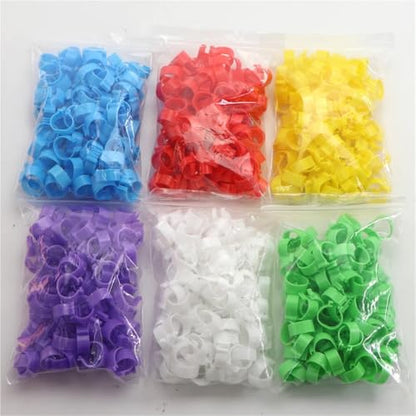Chicken Inner Diameter 16/18/20/25mm Foot Ring Without Text Label Buckle Poultry Leg Chick Duck Goose Animal Identification Tool for Easy Flock Management(White 100PCS,20mm) - color: White 100pcs, size: 20mm