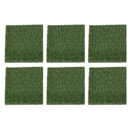 AYNEFY Pads Washable Thicken Artificia Grass Nesting Box Liners Reusable Hens Bedding Artificial Grass Rug Carpet Fake Synthetic Turf Mat for Chicken Coop 6 Pack Chicken Nesting