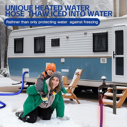 75FT Heated Water Hose for RV, Freeze Protection to -45°F, Lead-Free & BPA-Free, Safe for Campers, Gardening, Livestock, Home Use - size: 75FT