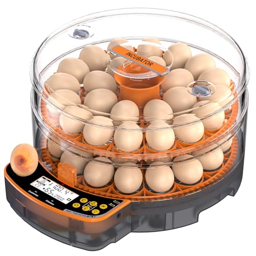 48 Egg Incubator - Incubators for Hatching Chicken Eggs with Egg Candler, Temperature & Humidity Control, Auto Egg Turner, and Abnormal Alarm - size: 48 Gggs
