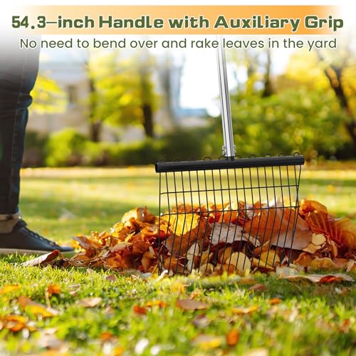 Manure Fork - Metal Horse Manure Rake with 2 Durafork Replacement Heads and 1 Steel Handle, Rustproof Heavy Duty Hay Pitch Fork for Horse Stall Poop