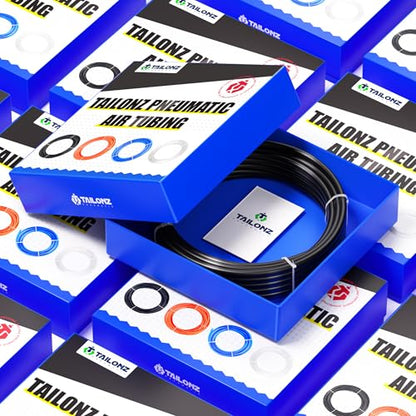 TAILONZ PNEUMATIC Air Line DOT 1/4 inch od Black Pneumatic Nylon Tube 32.8ft Air Brake Tubing Nylon Hose - color: Black-Nylon, size: 1/4'' OD/32.8ft/10m