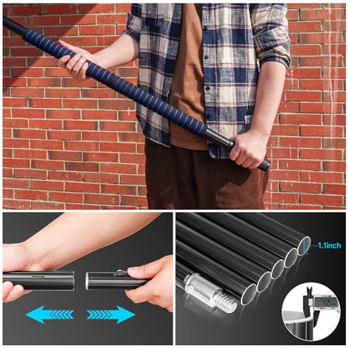 Solar Panel Window Cleaning Brush and Pole, 33FT Adjustable Window Cleaner Brush & Water Fed Pole Kit, Solar Panel Cleaning System Window Washing Equipment Tool - size: 33ft