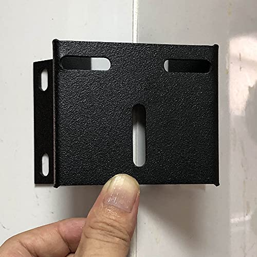 CCTV Video Surveillance Camera Mounting Bracket Vertical Wall Corner Right Angle Plate Supporting Holder Crane Metal Black White (Black Mount)