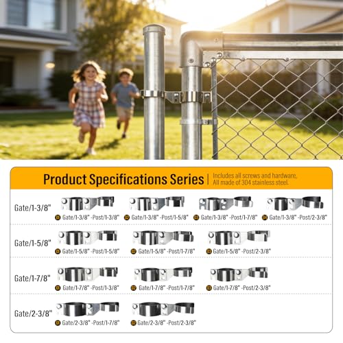 2-3/8" x 2-3/8" Chain Link Gate Latch Heavy Duty Stainless Steel Fence Gate Fork Latch Hardware with Padlock Hole 1pcs - color: 2-3/8"x2-3/8"
