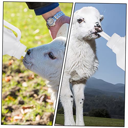 MERRYHAPY 850ml Silicone Lamb Feeding Bottle Replacement Nipples for Nursing Sheep Goats and Other Livestock Sturdy and Easy to Clean Feeding Supplies