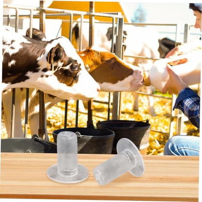 VICASKY 5pcs Nursing Teats for Young Animals Pet Feeding Nipples for Calves and Easy to and Replace Essential Feeding Supplies