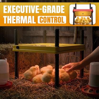 Heating Plate for Chick Brooder Adjustable 75W Chicken Heat Plate 10 x 10 Inch Warmer Brooder Heater for 10-12 Chicks ABC Plastic Material