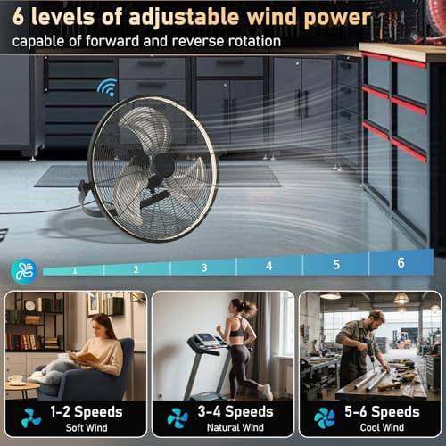 AHAWILL 22.8" Outdoor Hanging Ceiling Fan with Light - 360 Rotatable Fixed Angle,Plug-in,3CCT Dimmable,6 Speeds,Timer & Reversible,2-in-1 Hanging/Standing,Ideal for Gazebos,Patios,Tool Room,Garage. - size: 23inch-with light