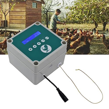 IP44 Chicken Coop Door Opener, Automatic Chicken Coop Door Controller, Timer Light Sensing Remote Control Chicken Coop Door Actuator Motor for Farm