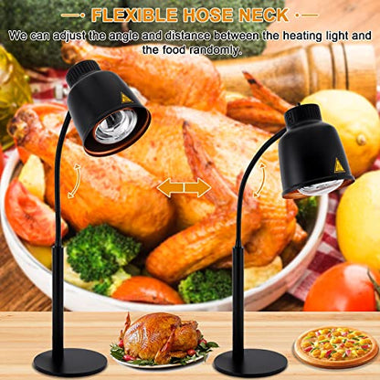 Food Heat Lamp with 250w Bulb for Food Restaurant Or Home Kitchen Food Heating Lamp Warmer