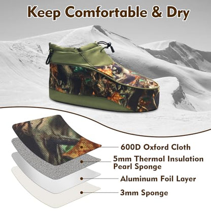 Insulated Boot Cover, Warmth Boot Covers for Hunting Tree Stand/Cold Weather Protection