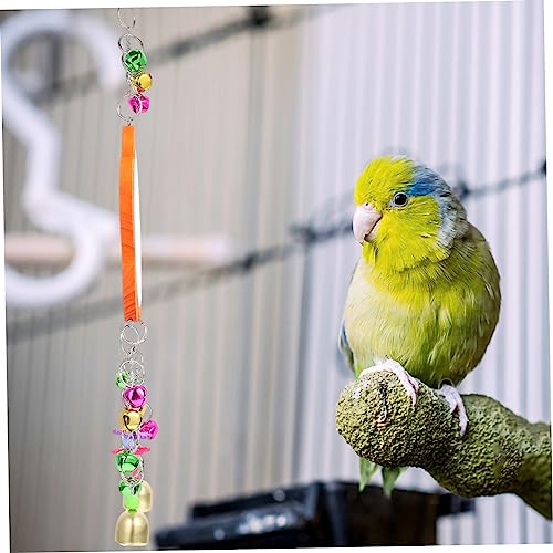 BESPORTBLE 1pc Hanging Mirror Toy for Birds and Chickens Bells Rooster Plaything Parrot Swing Mirror for Coop and Brooder Fun Pet Supplies