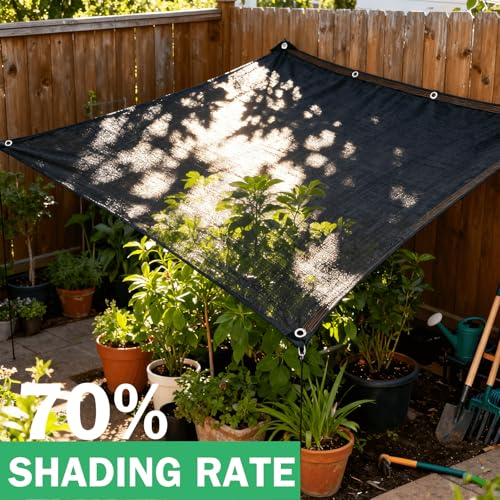 Shade Cloth - for Plants Greenhouse, 70% Sunblock Shade Sails -for Outdoor Garden Pergola Patio Lawn Sun Shade Cloths for Kennel Chicken Coop Easier to Hang Plant Shade Net Cover - size: 3'x20'