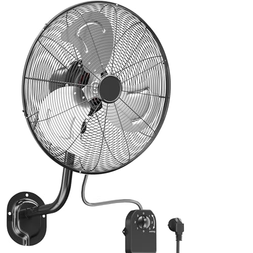 KEGIAN 22 Inch Wall Mount Fan, Industrial Wall Mounted Fan for Outdoor Use