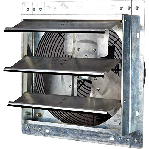 iLIVING New Upgraded 12" Wall Mounted Exhaust Fan - Automatic Shutter - Variable Speed - Vent Fan For Home Attic, Shed, or Garage Ventilation, 65 Watts, 960 CFM, 1400 SQF Coverage Area - style: Fan Only