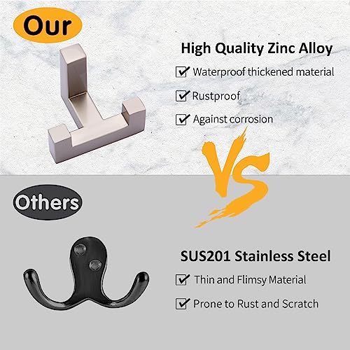 5 Pack Heavy Duty Coat Hook - color: Chrome