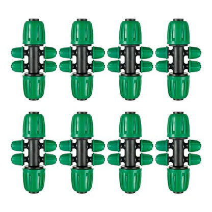 10 Pcs 1/2 to 1/4 inch Garden Hose Tubing Irrigation Fittings,6-Way Anti-Leak 1/2'' to 1/4'' Locked Barbed Drip Irrigation Tee Connectors (1/2"IDx0.6-0.63"OD) 1/2'' to 1/4'' Irrigation Tubing Fitting - size: 10 PCS 1/2" to 1/4" 6-Way Connectors