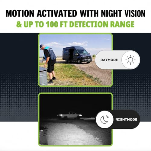 TACTACAM Defend Cellular Security Camera 2-Pack Bundle – 2 Solar Panels + 2 Lexar 32GB SD Cards – 4G LTE No WiFi Needed – Wireless Outdoor Camera for Property, Cabin, Ranch, Job Site