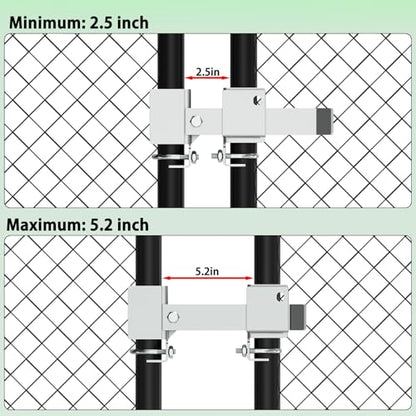 Chain Link Fence Double Gate Latch for 1-3/8" Gate Frame Chain Link Fence Gate Latch Residential Strong Arm Double Gate Latch for Metal Gate - size: For 1-3/8" Gate Frames