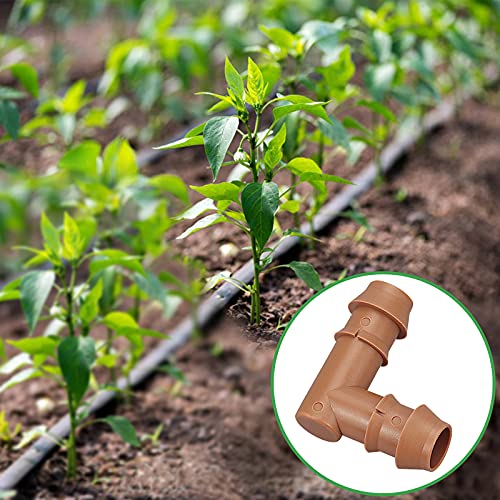 21-Pack Drip Irrigation Universal Barbed Elbow Fitting, Barbed Connectors for 1/2" Drip Tubing - size: 21P-Elbow