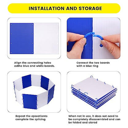 Chick Starter Kit Chicken Brooder Box for 15 Ducks Chicks Portable Coop & Chicken Cage Dog Playpen Panels for Small Animal