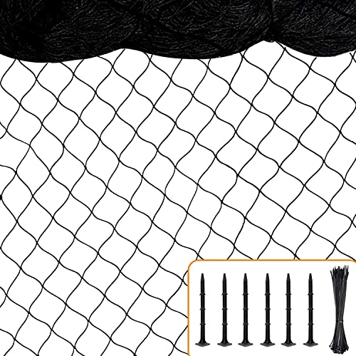 BSTPCOO Chicken Netting 25'x25' with 1" Mesh Nylon Bird Netting for Chicken Coop, Heavy Duty Poultry Net Bird Net for Garden Deer Fence for Fruit Tree - size: 25'×25'-1''