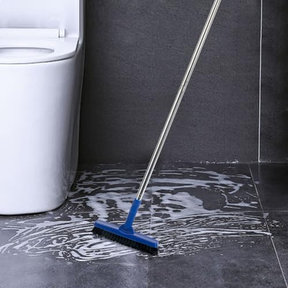 CELOX Grout Brush with Long Handle V-Shape Grout Line Scrubber with Stiff Bristle for Deep Cleaning Tile Grout, Blue - color: Bright-blue