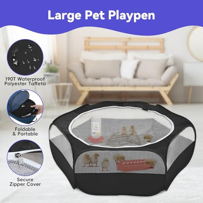 Pawaboo Chick Brooder Box for Chick Starter Kit, Brooder Pen/Chicken Supplies Brooders Box with Chicks Perch Brooding Up to 15 Chicks, Duck and Quail, Black - color: Z-Black