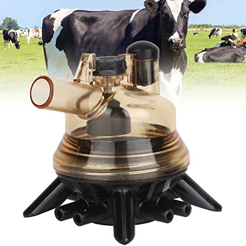 Milk Claw Cluster for 150CC Milking Machine, Replacement Milker Claw with Transparent Lid and Adjustable Air Valve, Cow Sheep Milking Accessory for Farm Use