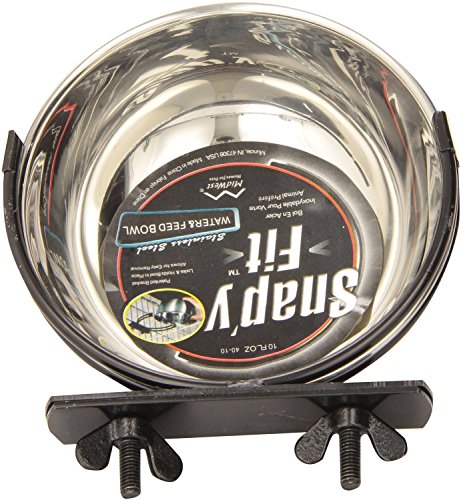 Midwest Stainless Steel Snap'y Fit Water and Feed Bowl 10 oz