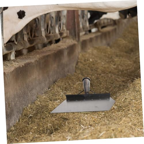 Homoyoyo Heavy Duty Steel Cleaning Shovel and Metal Poultry Dung Scraper for Farm Manure Removal, 32cm Manganese Steel Flat Shovel Scraper for Livestock Facility Cleaning