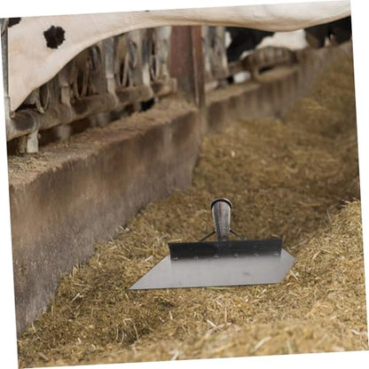 Homoyoyo Heavy Duty Steel Cleaning Shovel and Metal Poultry Dung Scraper for Farm Manure Removal, 32cm Manganese Steel Flat Shovel Scraper for Livestock Facility Cleaning