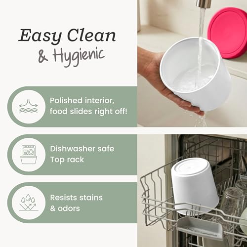 StarPack Freeze The Day Homemade Ice Cream Containers (2-Pack, 1 Quart) - Airtight Silicone Lids, BPA-Free Reusable Freezer Tubs with Dry Erase Pen and Labels - Stackable, Red and White - color: Red / White, size: 2-Pack 1Qt