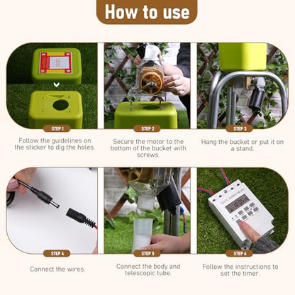 Automatic Chicken Feeder Timer and Duck Feeder, 16 Groups Timed Poultry Feeder Great for Chickens, Ducks, Geese, Pigeons, Fish, Dogs, Fish, Cats