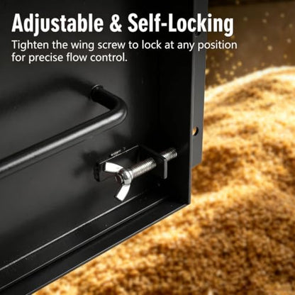 Heavy Duty Sliding Grain Gate,Sliding Gate,9 inch x 9 inch Farm Gate,Sliding Grain Gate for IBC Tote (Black) - color: Black