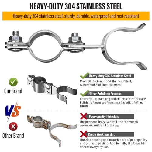 1-3/8" x 1-3/8" Chain Link Gate Latch Heavy Duty Stainless Steel Fence Gate Fork Latch Hardware with Padlock Hole 1pcs - color: 1-3/8"x1-3/8"