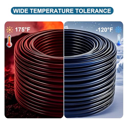3/8 Inch Self-Sinking Aeration Hose, Heavy-Duty Weighted Pond Tubing with 8 Stainless Steel Clamps and 4 Copper Menders for Ponds, Lakes, Aquaculture (100 FT)