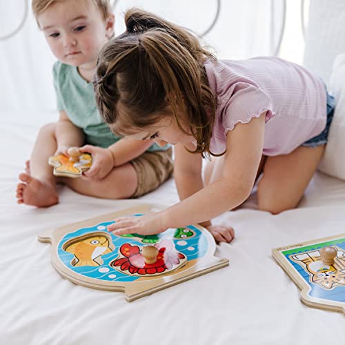 Melissa & Doug Animals Jumbo Knob Wooden Puzzles Set - Fish and Pets - style: Fish & Pets